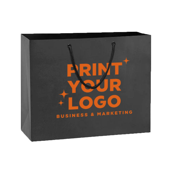 Large Matte Laminate Shopping Bag with Logo