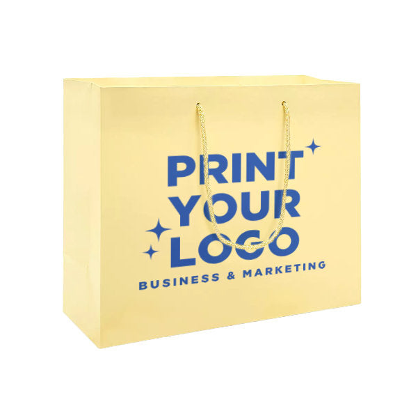 Large Matte Laminate Shopping Bag with Logo