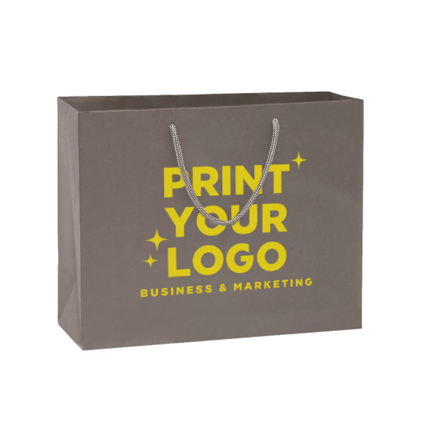 Large Matte Laminate Shopping Bag with Logo