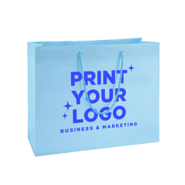 Large Matte Laminate Shopping Bag with Logo