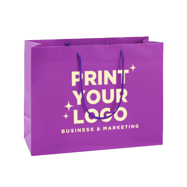 Large Matte Laminate Shopping Bag with Logo