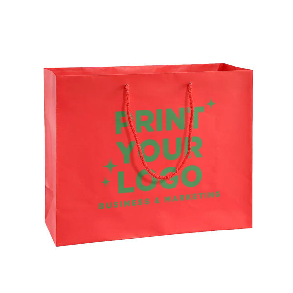 Large Matte Laminate Shopping Bag with Logo