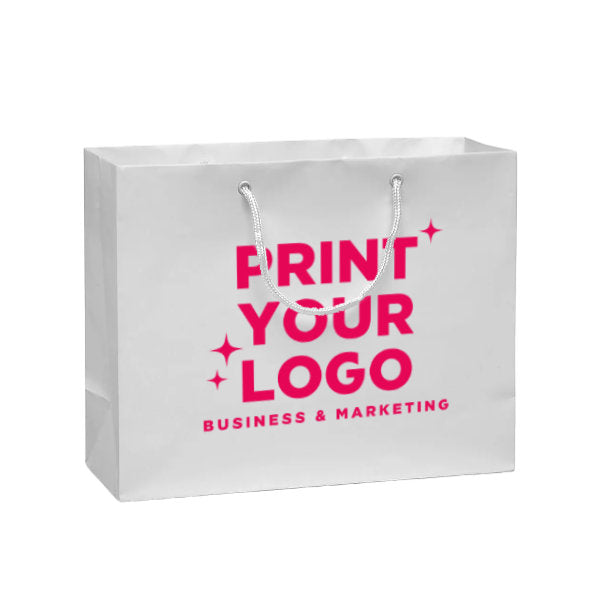Large Matte Laminate Shopping Bag with Logo
