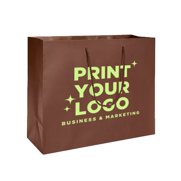 Large Matte Laminate Shopping Bag with Logo