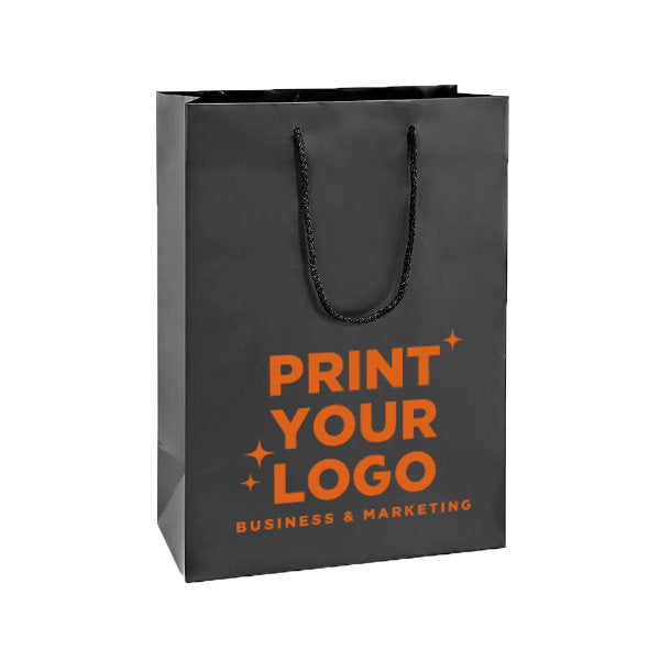Large Matte Laminate Shopping Bag with Logo