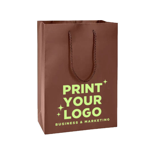 Large Matte Laminate Shopping Bag with Logo