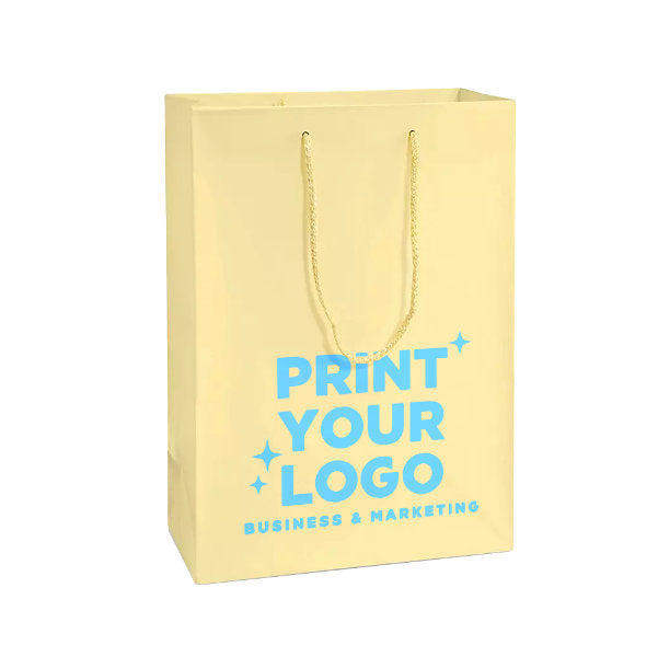 Large Matte Laminate Shopping Bag with Logo