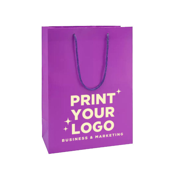Large Matte Laminate Shopping Bag with Logo