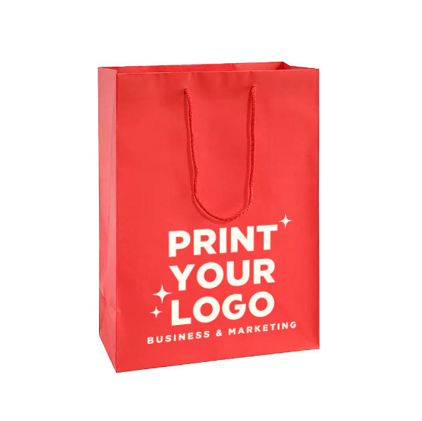 Large Matte Laminate Shopping Bag with Logo