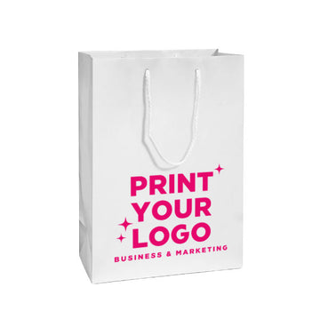 Large Matte Laminate Shopping Bag with Logo