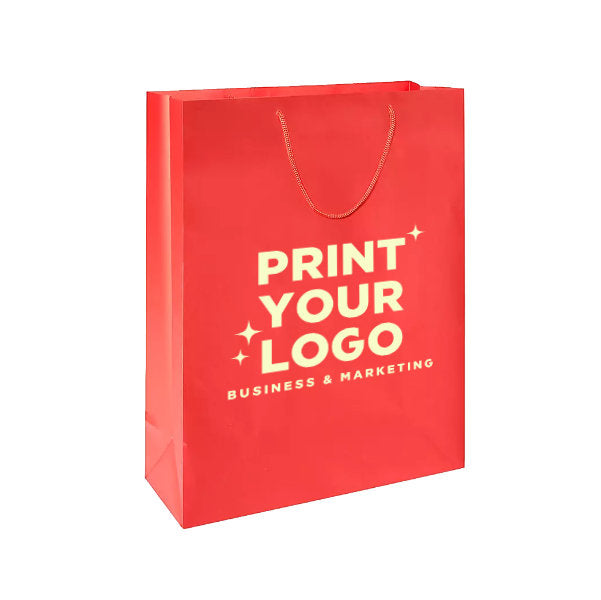 XLarge Matte Laminate Shopping Bag with Logo