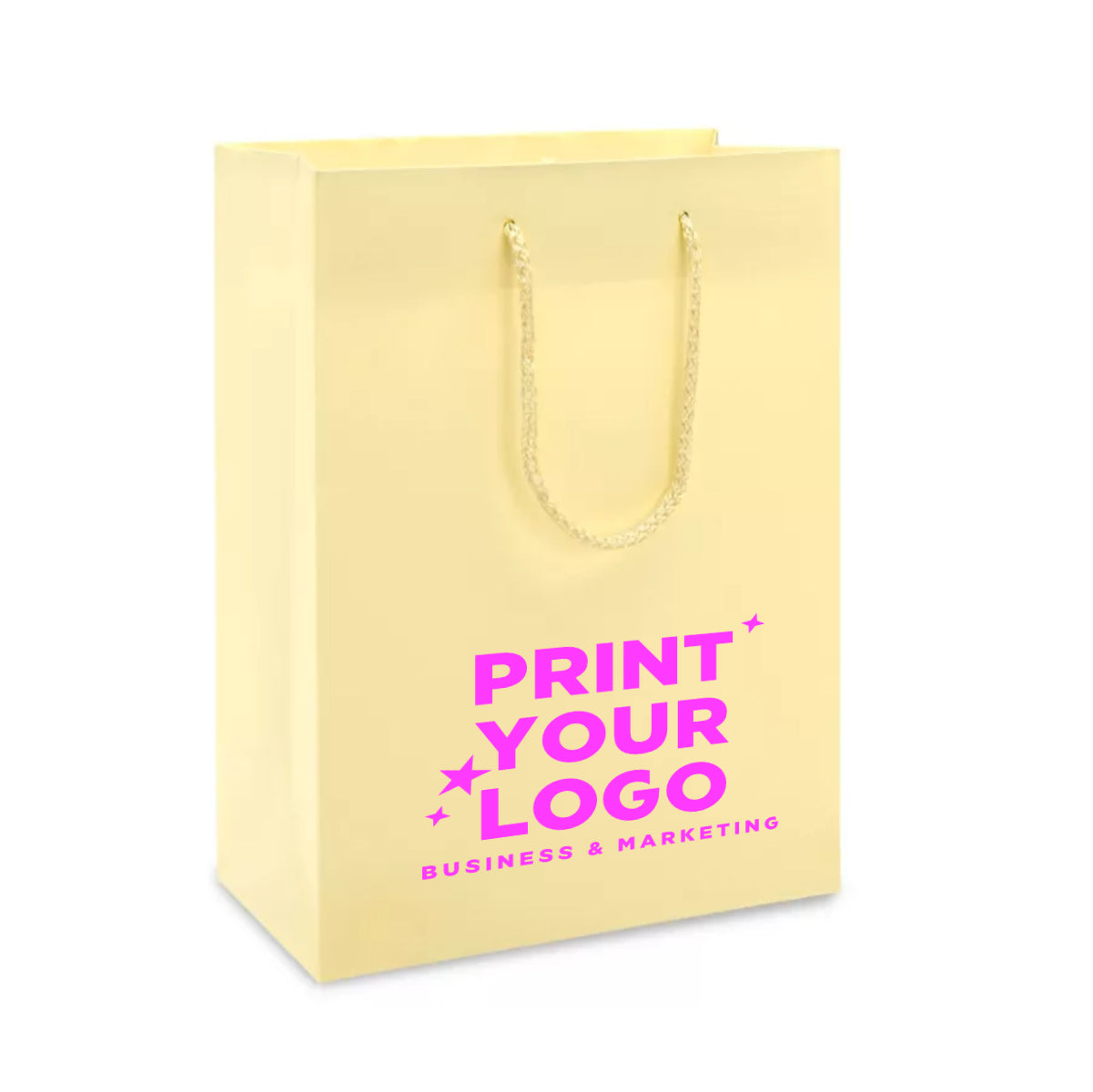 Medium Matte Laminate Shopping Bag with Logo