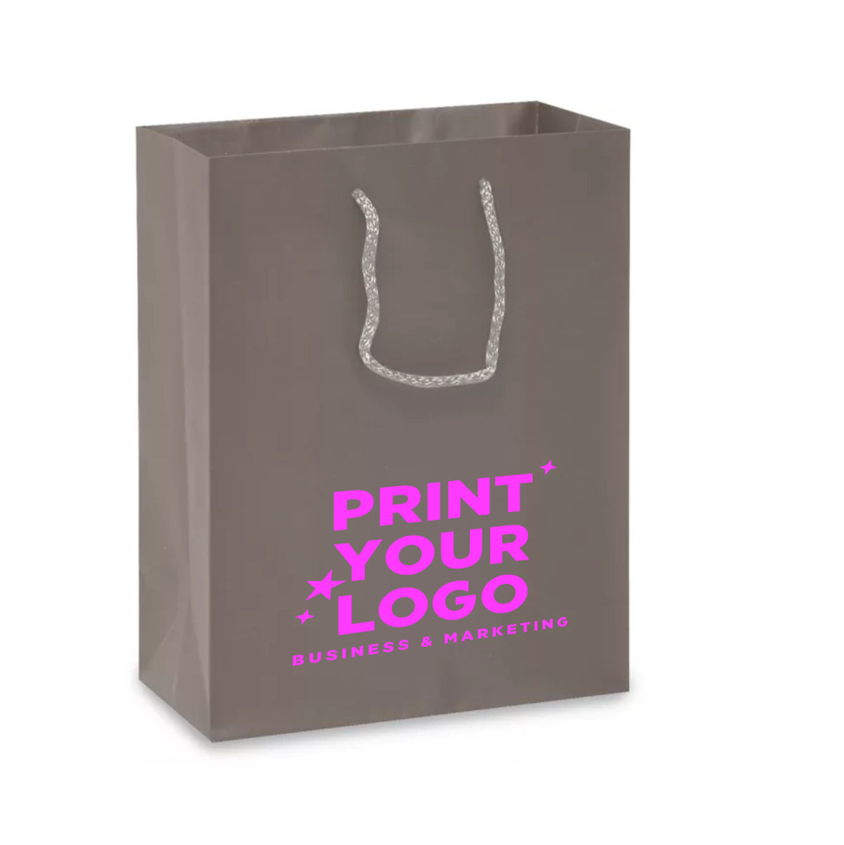 Medium Matte Laminate Shopping Bag with Logo