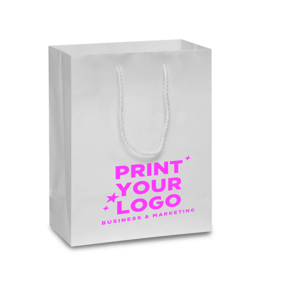 Medium Matte Laminate Shopping Bag with Logo