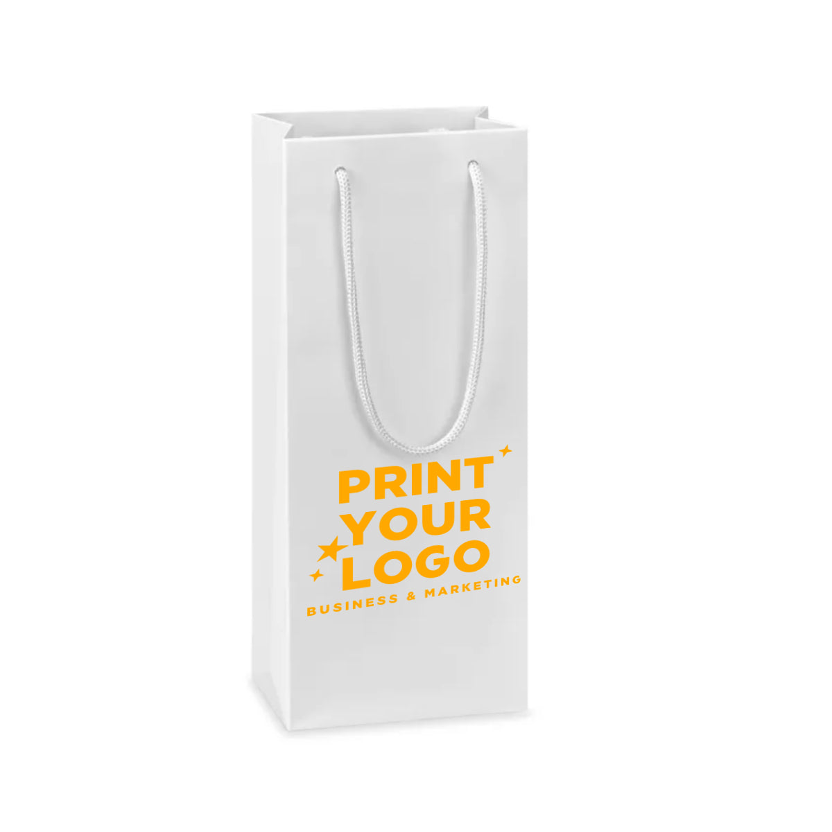 Wine Matte Laminate Shopping Bag with Logo | 5 x 3 1/2 x 13 1/4- Wine