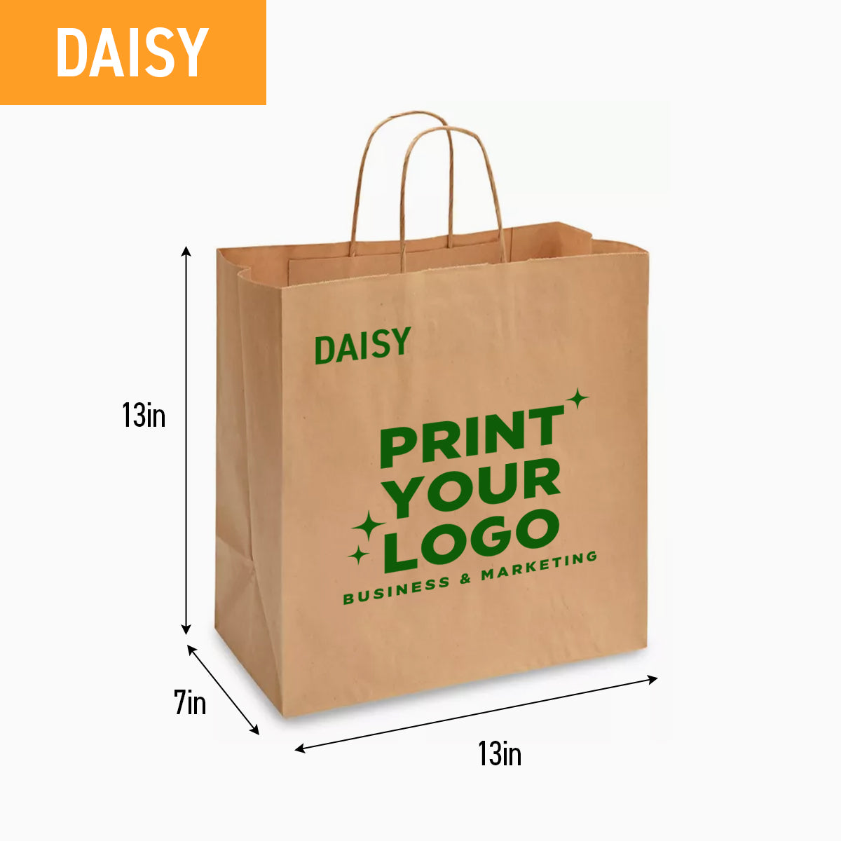 Large Kraft Paper Bag with Logo – Custom Retail Shopping Bag for Brands