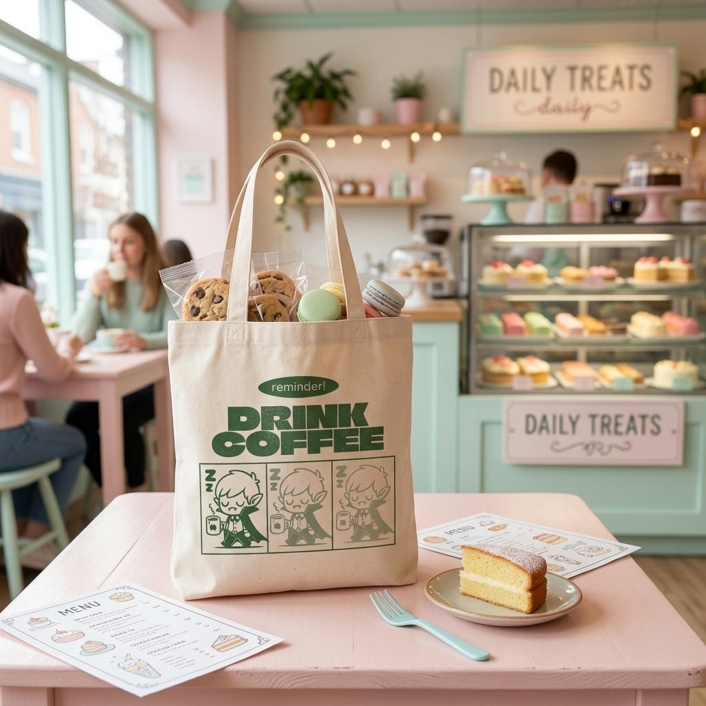 Custom 10oz Cotton Canvas Bag with Logo | Screen Printed Tote Bags