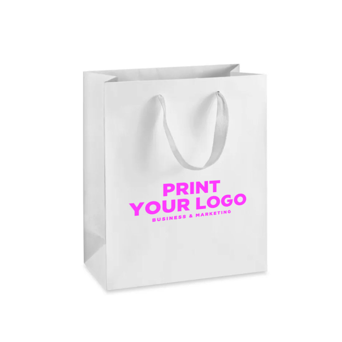 Medium Premium Paper Bag with Logo |  8" x 4" x 10"