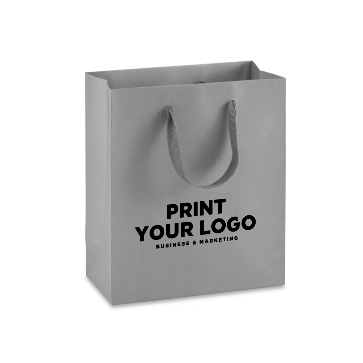 Medium Premium Paper Bag with Logo |  8" x 4" x 10"