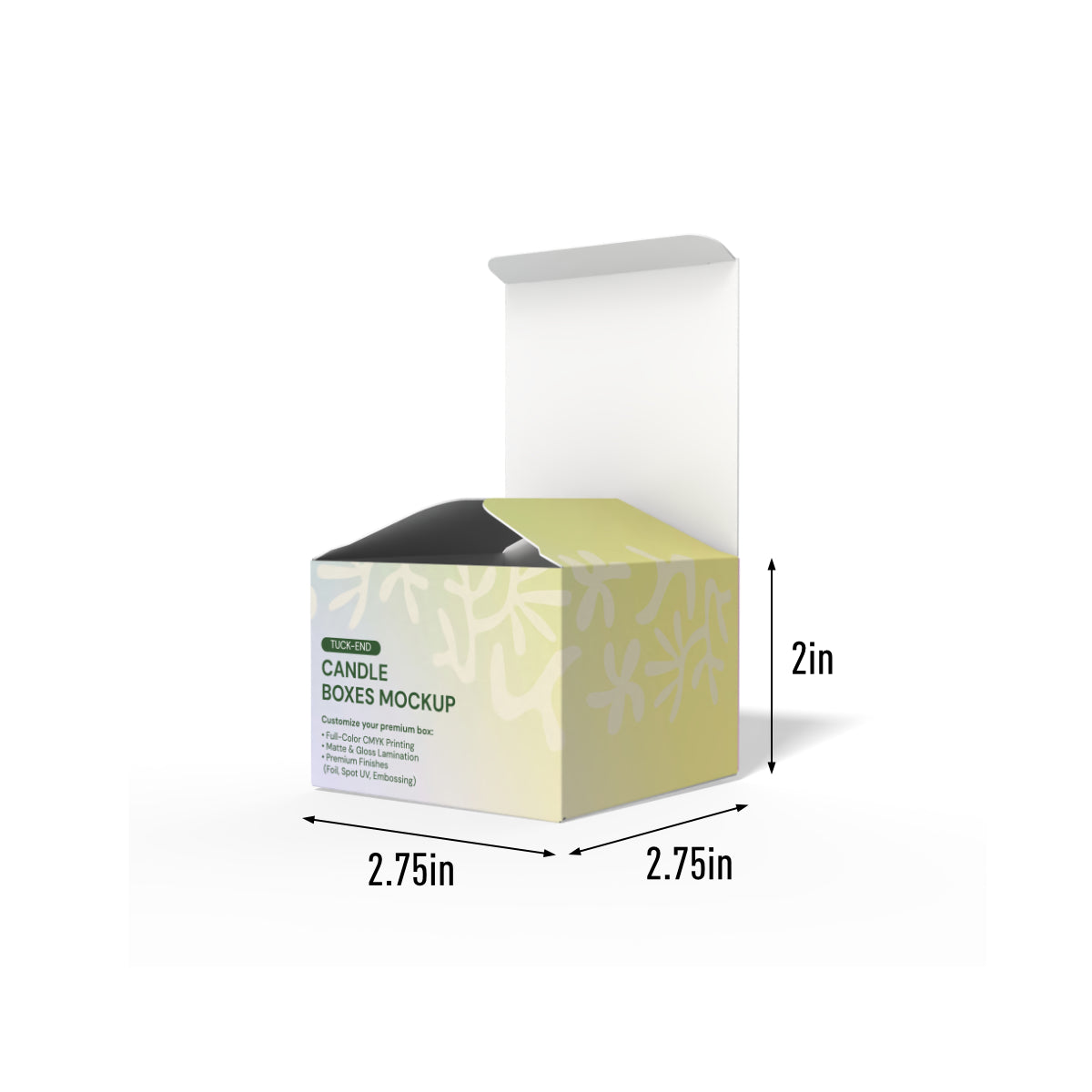 Custom 4oz Candle Box – 2.75" x 2.75" x 2"