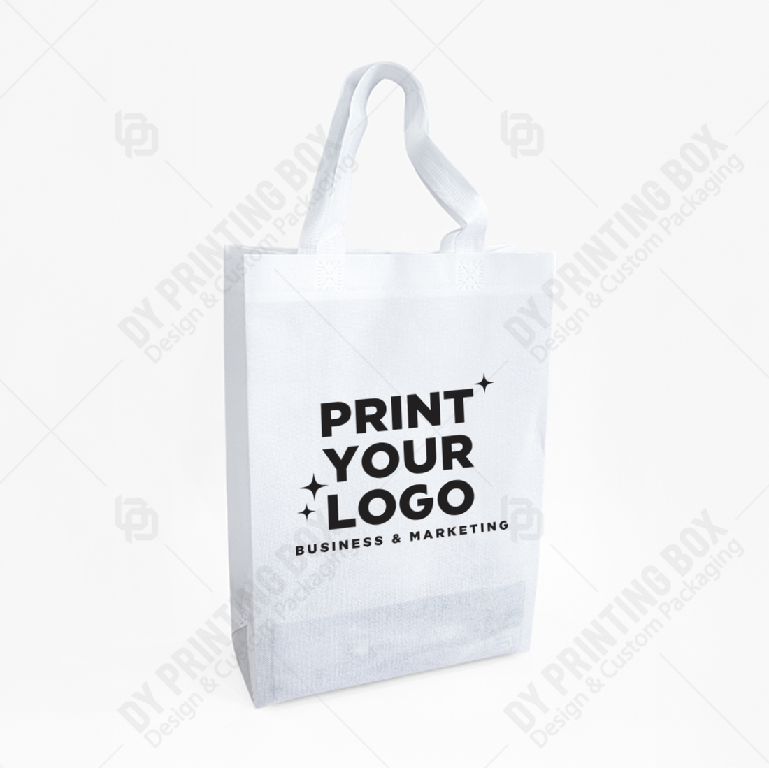 Black Non Woven tote bag with custom Logo
