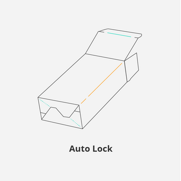 Auto Lock Box Template - Custom Die-Line Template