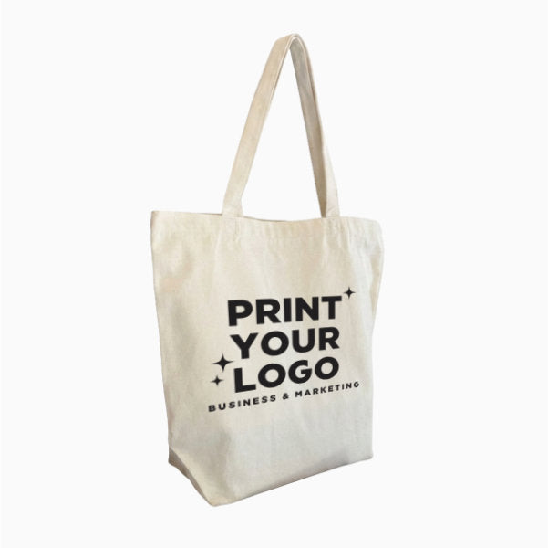 Custom Canvas Bag with Bottom Gusset 15.75" x 4.75" x 14.75" | Screen Printing