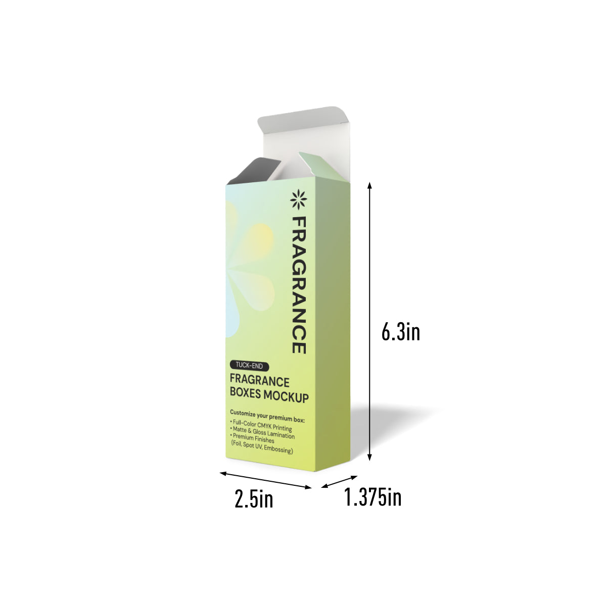 Custom Fragrance Box – 2.5" x 1.375" x 6.3"