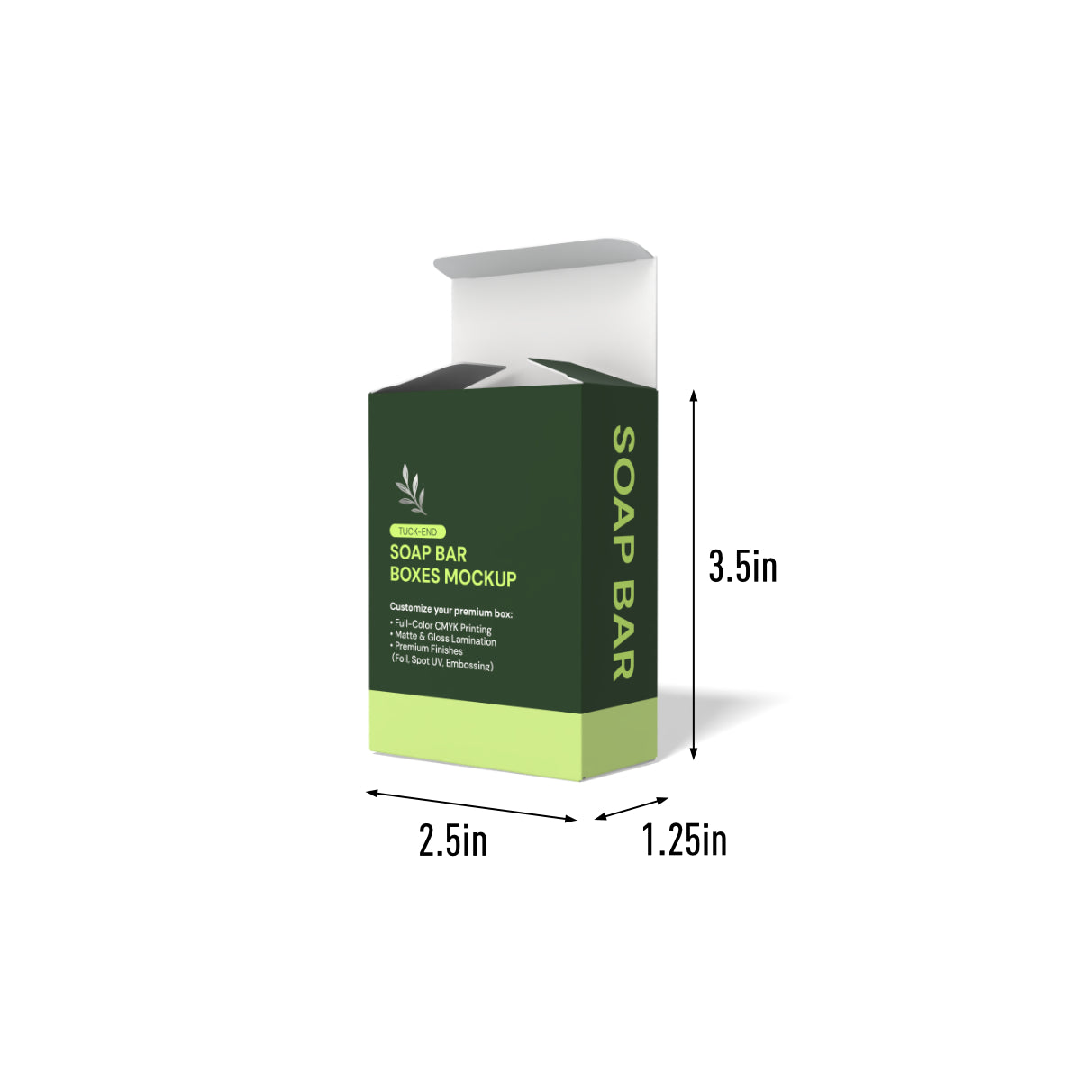 Deluxe Tall and Wide Soap Box-2.5x1.25x3.5in