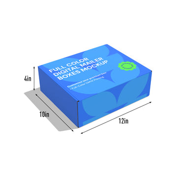 Full Color Digital Mailer Box – 12" x 10" x 4" - Low MOQ from 25 Units