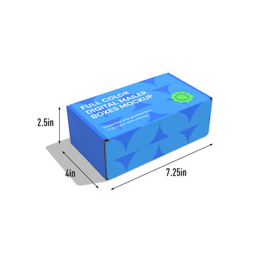 Full Color Digital Mailer Box – 7.25" x 4" x 2.5" - Low MOQ from 25 Units