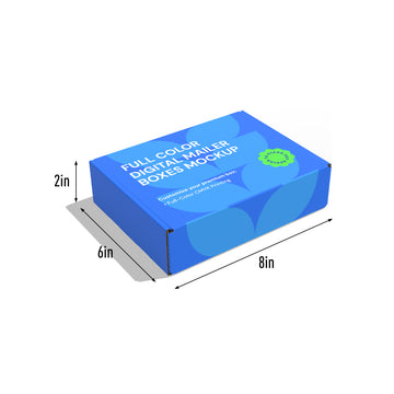 Full Color Digital Mailer Box – 8" x 6" x 2" - Low MOQ from 25 Units