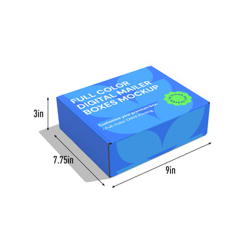 Full Color Digital Mailer Box –  9.5" x 7.75" x 3" - Low MOQ from 25 Units