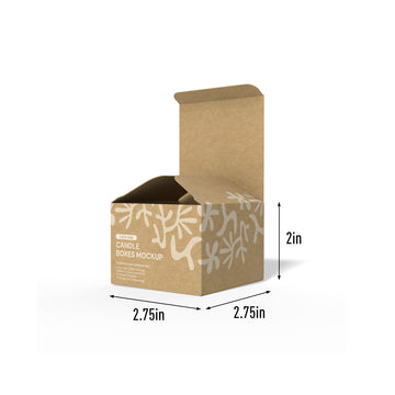 Custom Kraft 4oz Candle Box – 2.75" x 2.75" x 2"