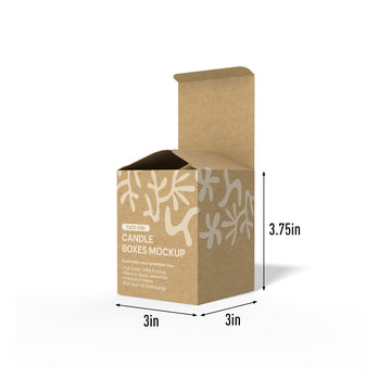 Custom Kraft Classic Candle Box – 3" x 3" x 3.75"