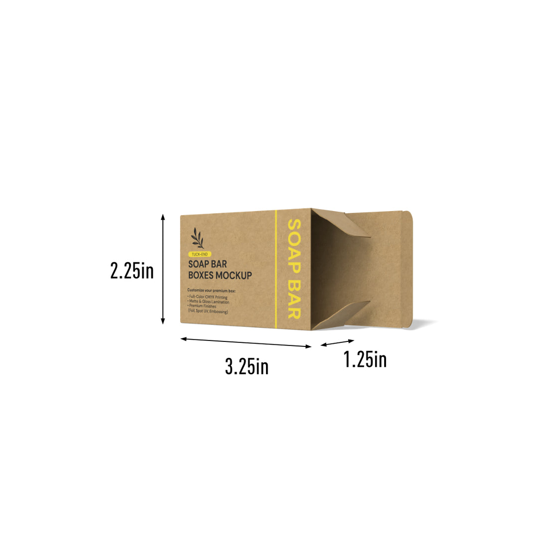 Classic Standard Kraft Soap Bar Box-2.25x1.25x3.25in
