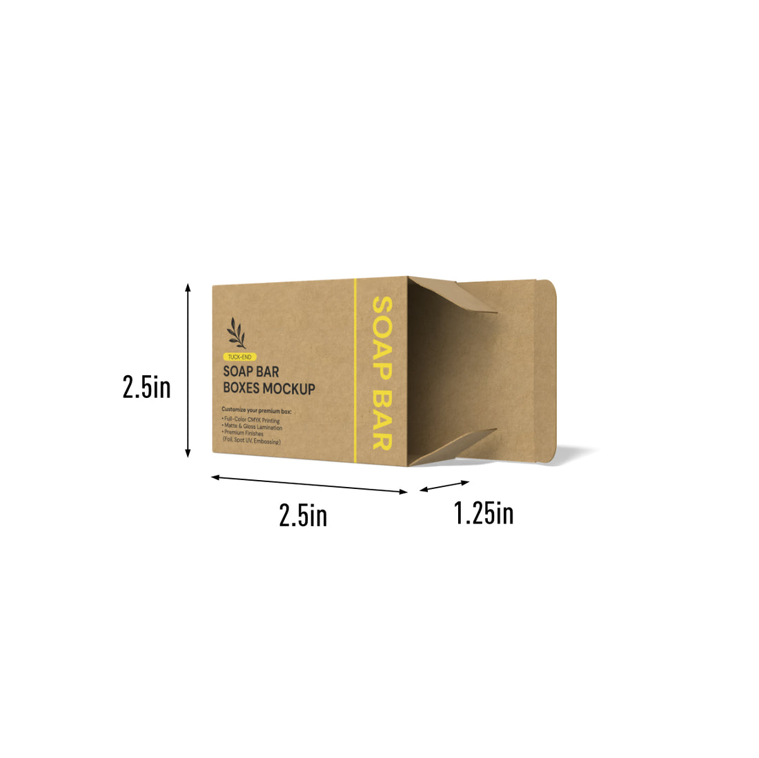 Deluxe Tall and Wide Kraft Soap Box-2.5x1.25x3.5in