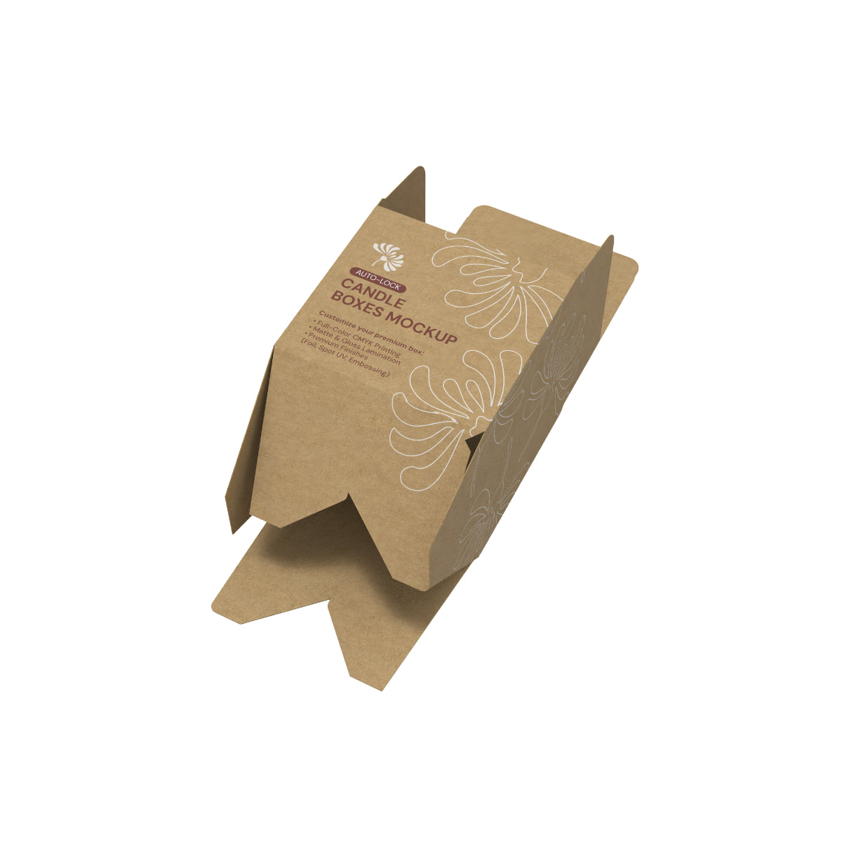 Custom Kraft Large Wick Candle Box – 4.25" x 4.25" x 4"