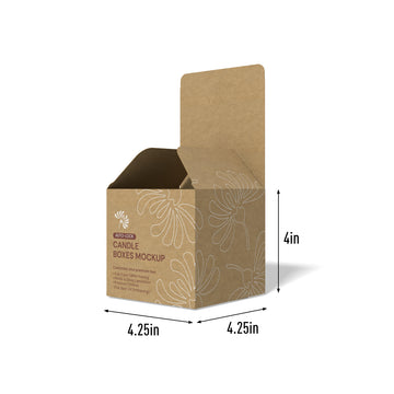 Custom Kraft Large Wick Candle Box – 4.25" x 4.25" x 4"