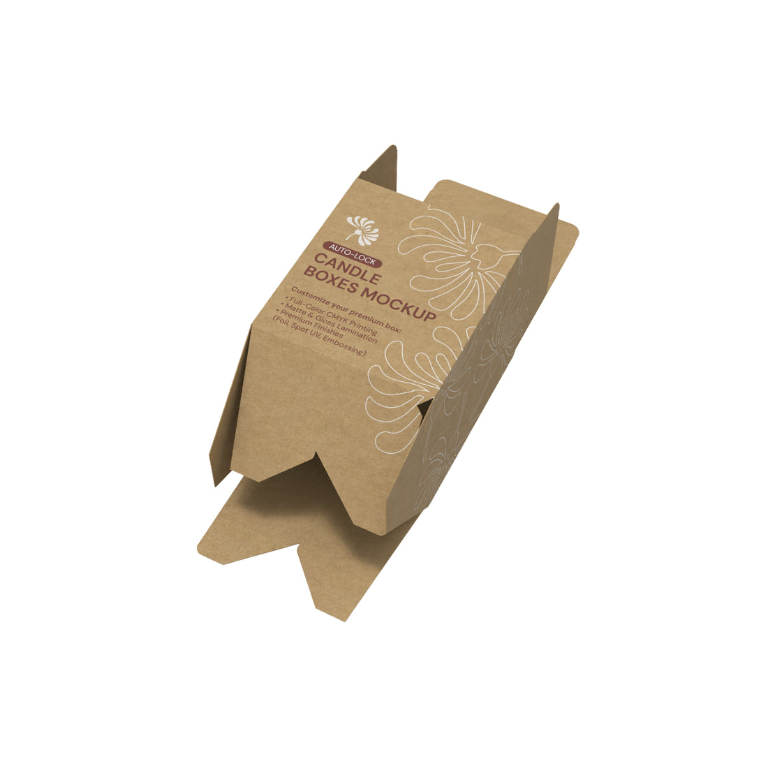 Custom Kraft Luxury Candle Box – 3.5" x 3.5" x 4"