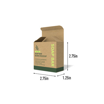 Square Artisan Kraft Soap Box-2.75x1.25x2.75in