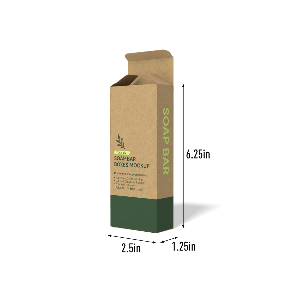 Twin-Pack Kraft Soap Gift Set Box-2.5x1.25x6.25in