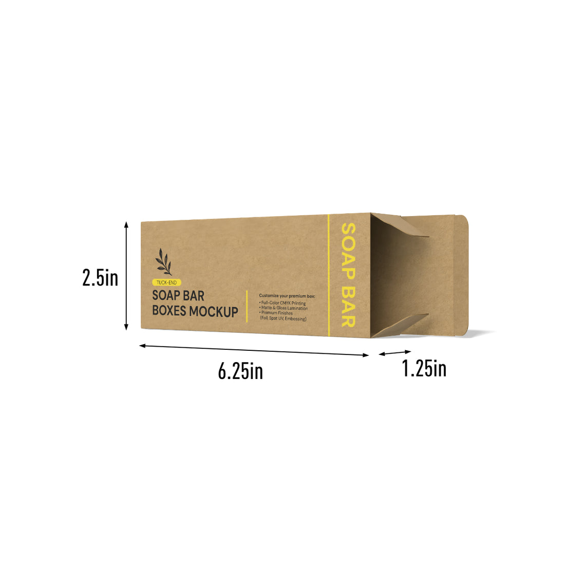 Twin-Pack Kraft Soap Gift Set Box-2.5x1.25x6.25in