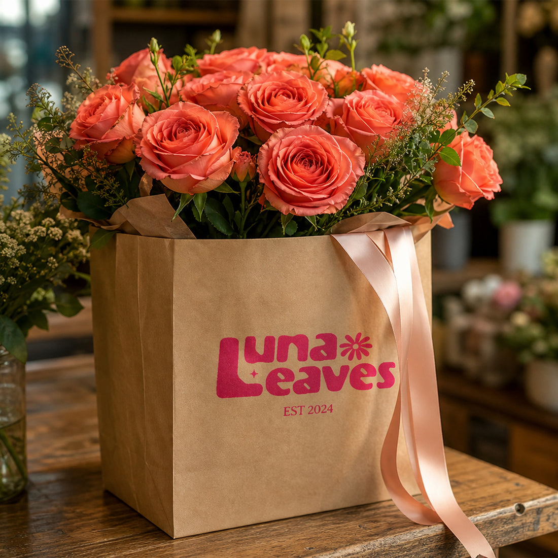 Small Kraft Paper Bag with Logo – Custom Retail Shopping Bag