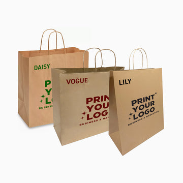 Large Kraft Paper Bag with Logo – Custom Retail Shopping Bag for Brands