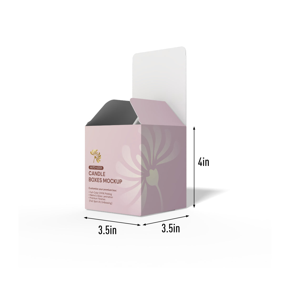 Custom Luxury Candle Box – 3.5" x 3.5" x 4"
