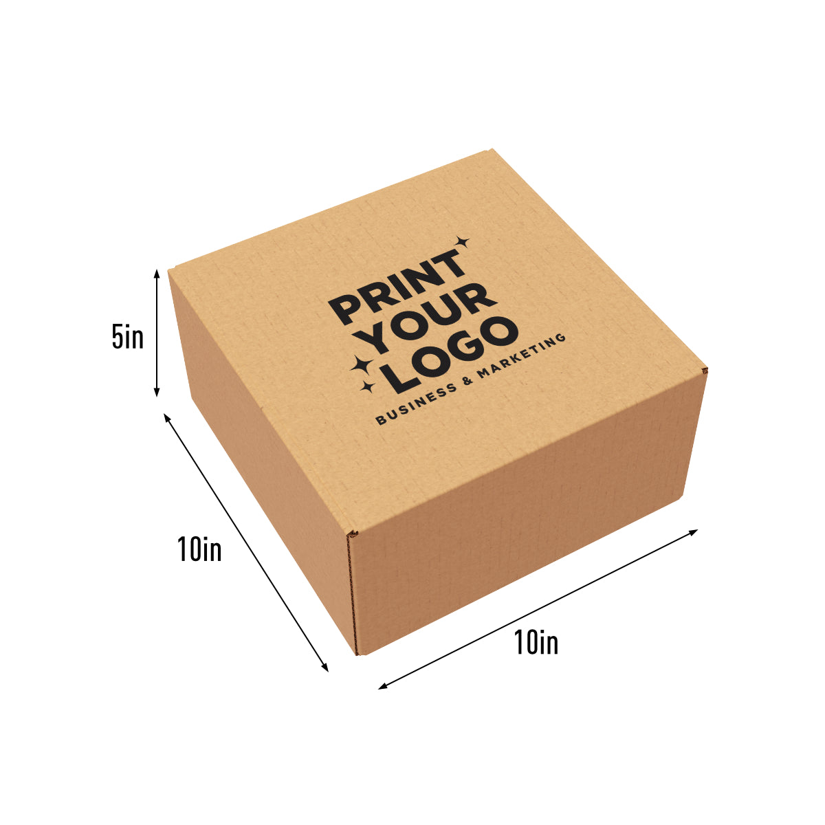 Kraft Literature Mailer 10" x 10" x 5" - with Custom Logo