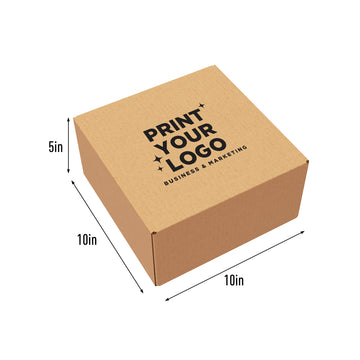 Kraft Literature Mailer 10" x 10" x 5" - with Custom Logo