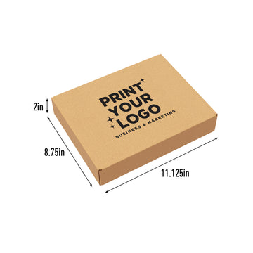 Kraft Literature Mailer 11 1/8" x 8 3/4" x 2" - with Custom Logo