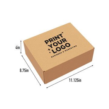 Kraft Literature Mailer 11 1/8" x 8 3/4" x 4" - with Custom Logo
